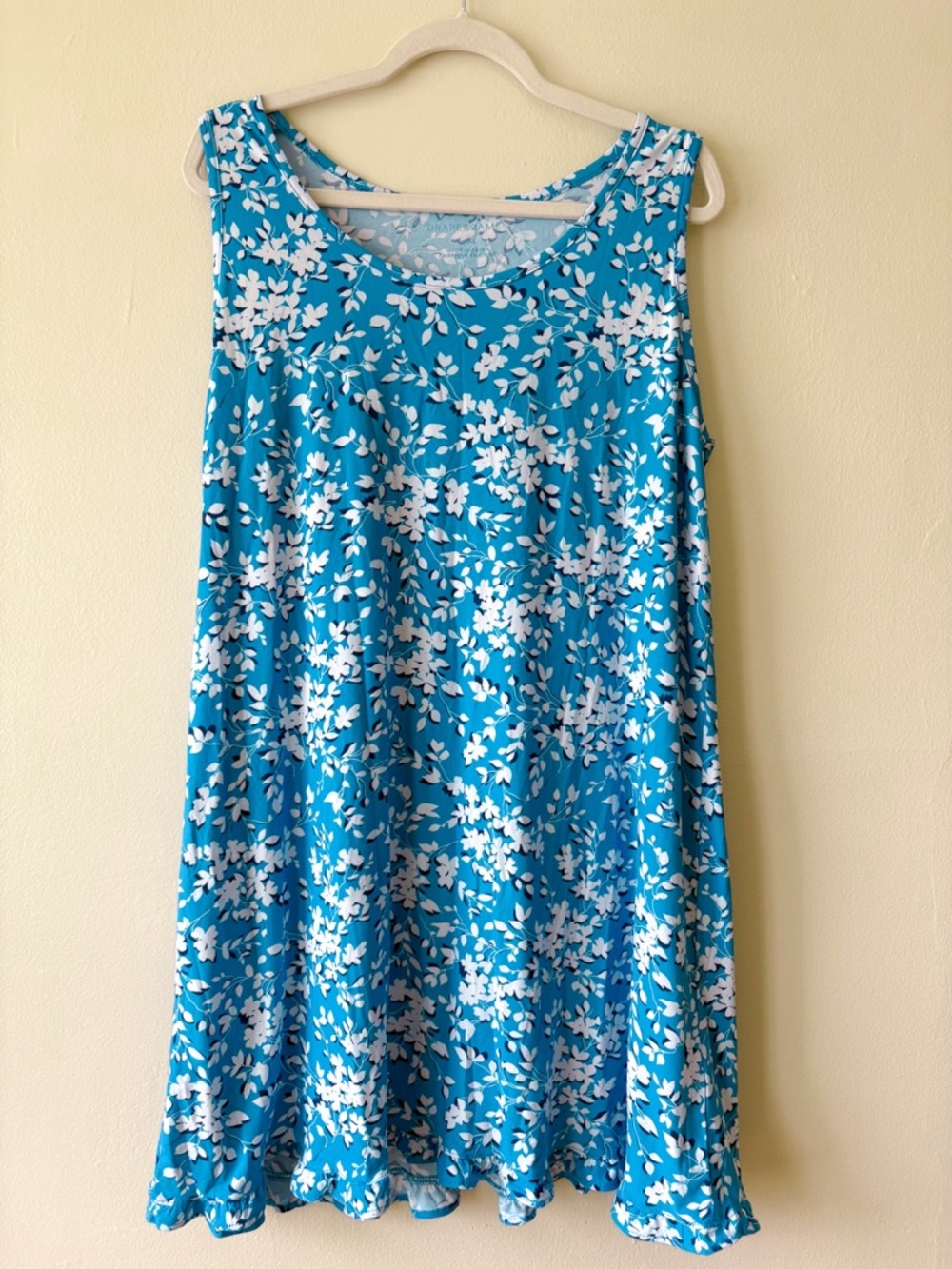 Draper James Teal Blue Floral Tank Pajama Dress